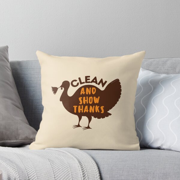 Item preview, Clean and Show Thanks Funny Cleaning Lady Turkey Dusting designed and sold by SavvyCleaner.