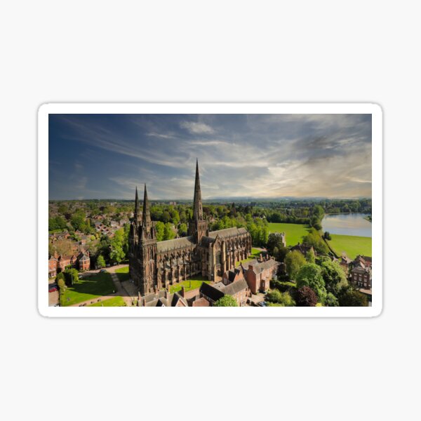 Item preview, Lichfield Cathedral Aerial View designed and sold by Catchavista.