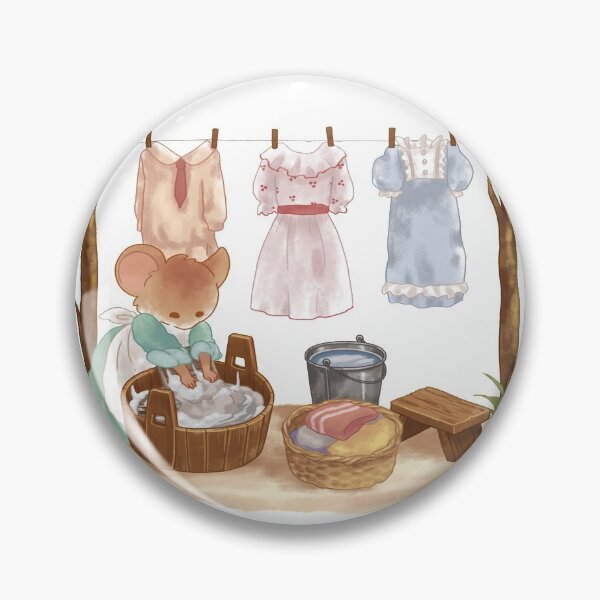 Item preview, Cottagecore Mouse Doing Laundry designed and sold by Jieul.