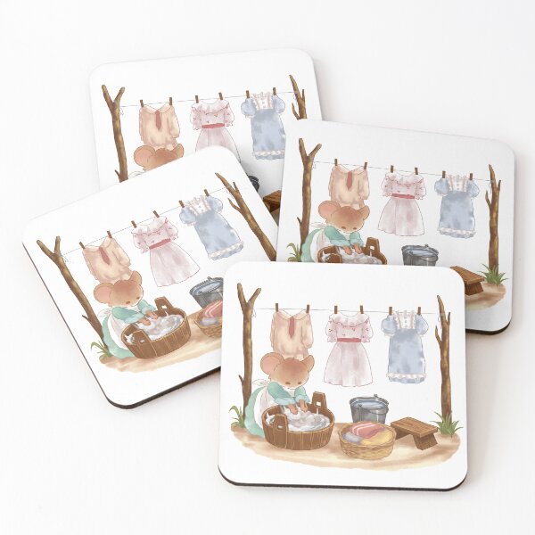 Item preview, Cottagecore Mouse Doing Laundry designed and sold by Jieul.