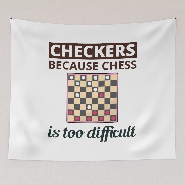 Item preview, Checkers Draughts Strategy Board Games Funny designed and sold by TastefulTees.
