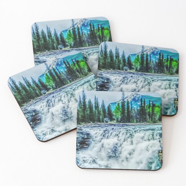 Item preview, Rushing Waterfall, Vintage Rustic Painting designed and sold by ACC .