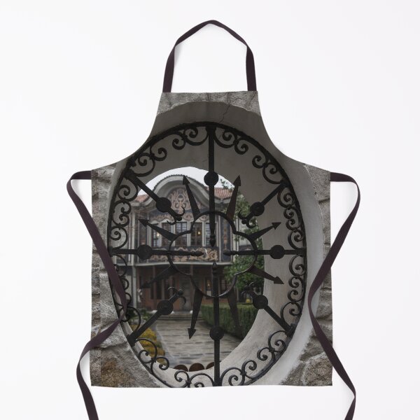 Item preview, Elliptic View - Beautiful Home Through a Fence Window designed and sold by Georgia Mizuleva.