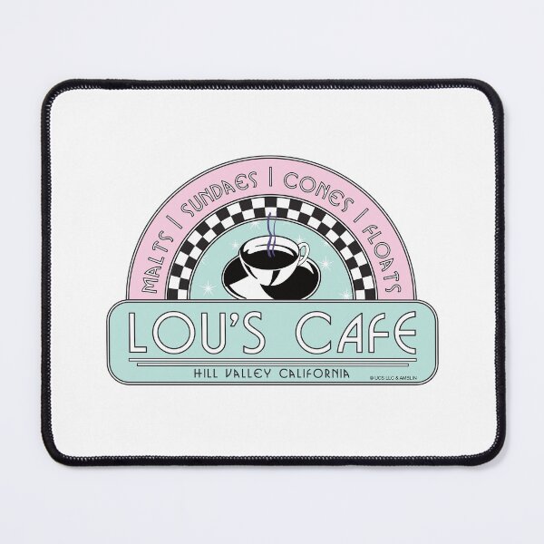 Item preview, Lou's Café, Hill Valley. On White. Back To The Future Movie designed and sold by PrintStopStudio.