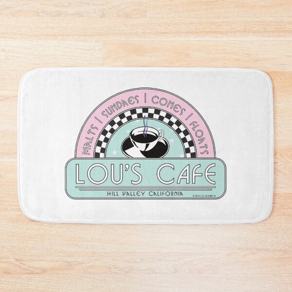 Item preview, Lou's Café, Hill Valley. On White. Back To The Future Movie designed and sold by PrintStopStudio.