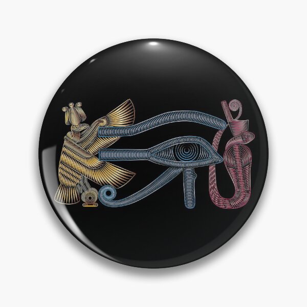 Item preview,  Eye of Ra with bird and snake Gold Blue Red designed and sold by hockeng.