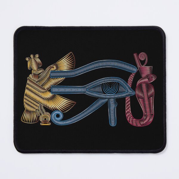Item preview, Eye of Ra with bird and snake Gold Blue Red designed and sold by hockeng.