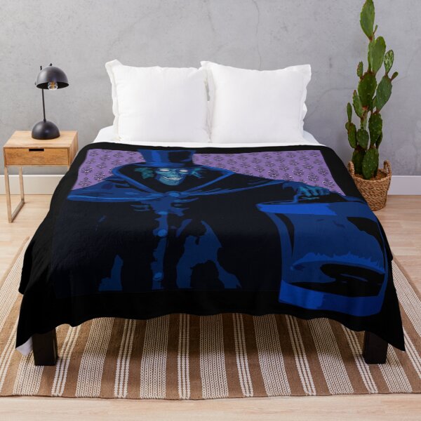 Item preview, Hatbox Ghost Haunted Mansion Wallpaper Purple designed and sold by FandomTrading.