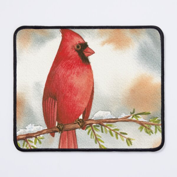 Item preview, Red cardinal watercolor designed and sold by Kaoryn Chan.