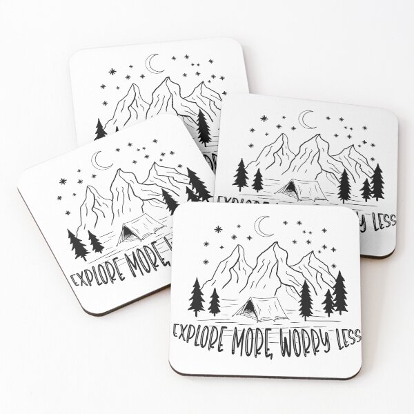 Item preview, Explore more, worry less, camping designed and sold by landscapeworlds.