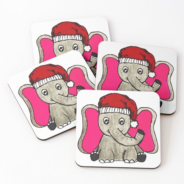 Item preview, Cute Christmas Elephant adorable little animal for Holiday designed and sold by WatercolorFun.
