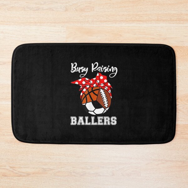 Item preview, Busy Raising Ballers Funny Basketball Football Soccer Mom designed and sold by TammyFlanery.