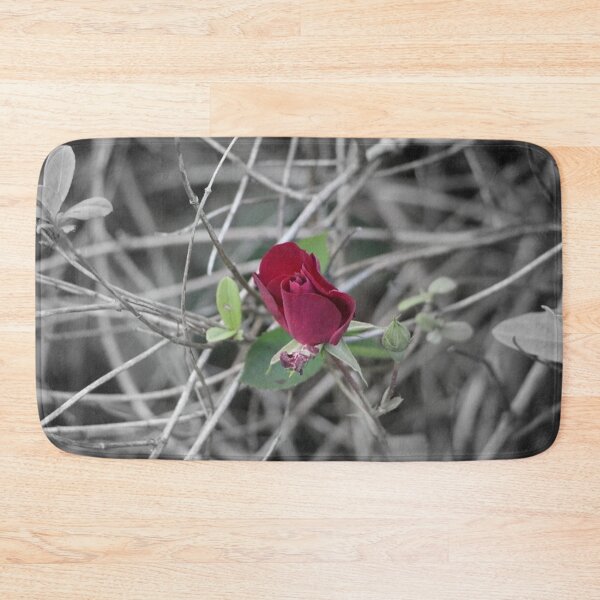 Item preview, Small Red Climbing Rose Bud Focal Black and White designed and sold by JariHawk.