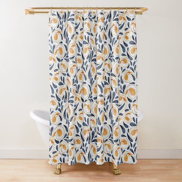 Yellow Shower Curtain Liner Blue Flowers Waterproof Fabric Bathroom Decor  Set with Hooks Bathtub Privacy Screen The Irises by Van Gogh 200Bx180Lcm :  : Home