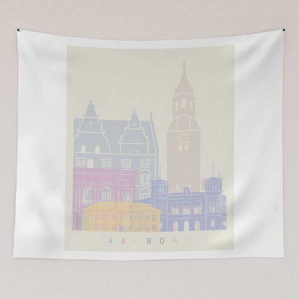 Item preview, Aalborg skyline poster soft color designed and sold by paulrommer.