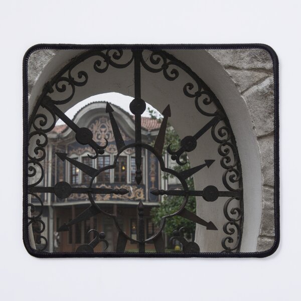 Item preview, Elliptic View - Beautiful Home Through a Fence Window designed and sold by Georgia Mizuleva.