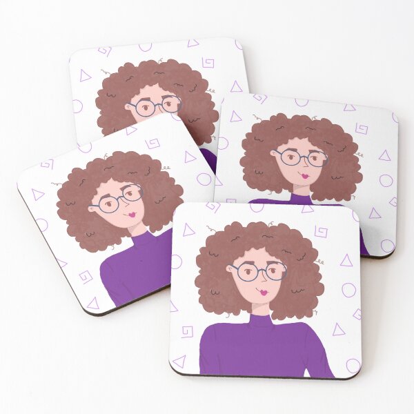 Item preview, A girl with curly hair designed and sold by IlustraDeni.