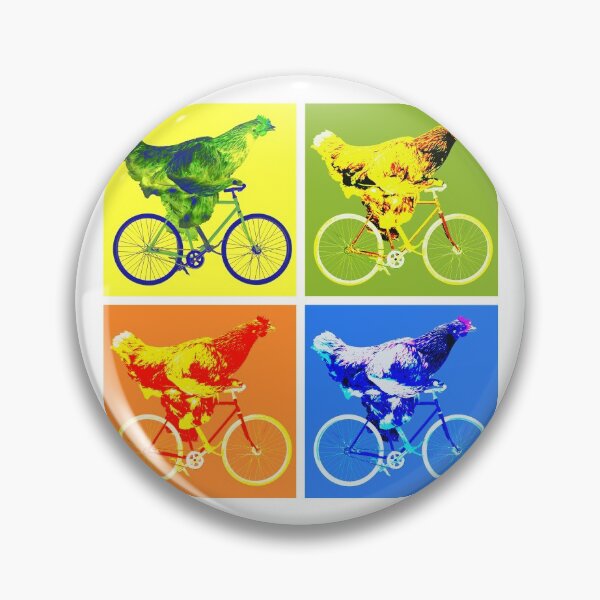 Item preview, Blocky Chicken Riding Bicycle designed and sold by RamiBeans.
