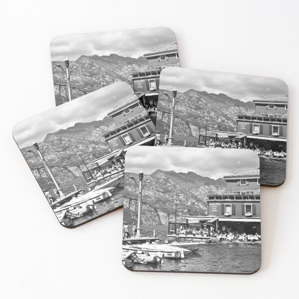 Item preview, Lake Garda Malcesine in Black & White designed and sold by Hoiho Adventure Shirts.