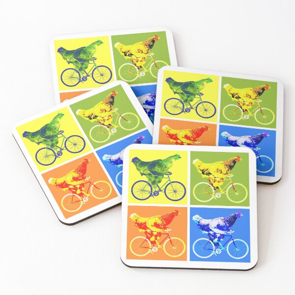 Item preview, Blocky Chicken Riding Bicycle designed and sold by RamiBeans.
