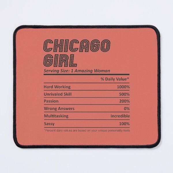 Item preview, Chicago Girl Nutrition Facts Funny Gift for Amazing Woman from Chicago designed and sold by alenaz.