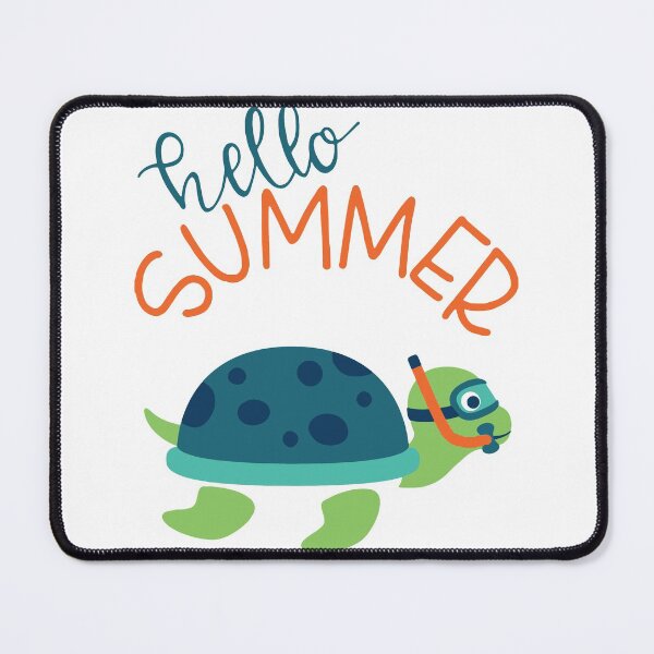 Item preview, Hello Summer Underwater Swim Turtle Funny Swan Love Valentine Summer Gift Art Design Happy Life Apparel Essential Motivation Inspiration Joy Mood  designed and sold by DesignByHeartUK.