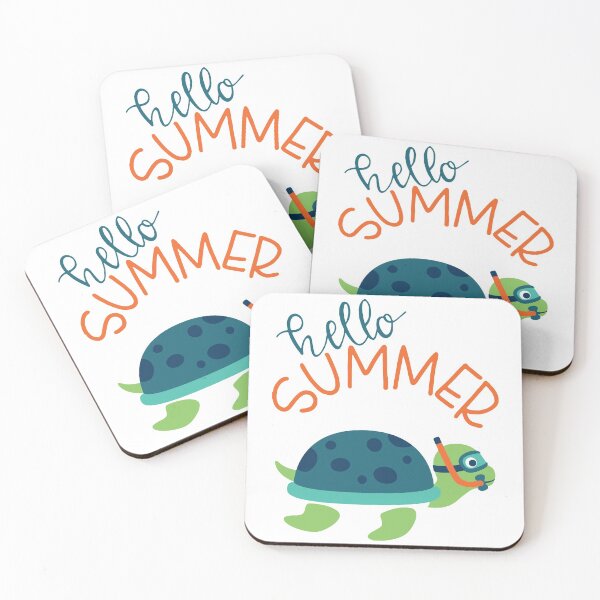 Item preview, Hello Summer Underwater Swim Turtle Funny Swan Love Valentine Summer Gift Art Design Happy Life Apparel Essential Motivation Inspiration Joy Mood  designed and sold by DesignByHeartUK.