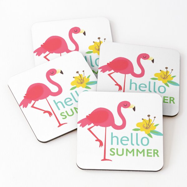 Item preview, Hello Summer Fun Summer Flamingo Funny Love Valentine Summer Gift Art Design Happy Life Apparel Essential Motivation Inspiration Joy Mood  designed and sold by DesignByHeartUK.