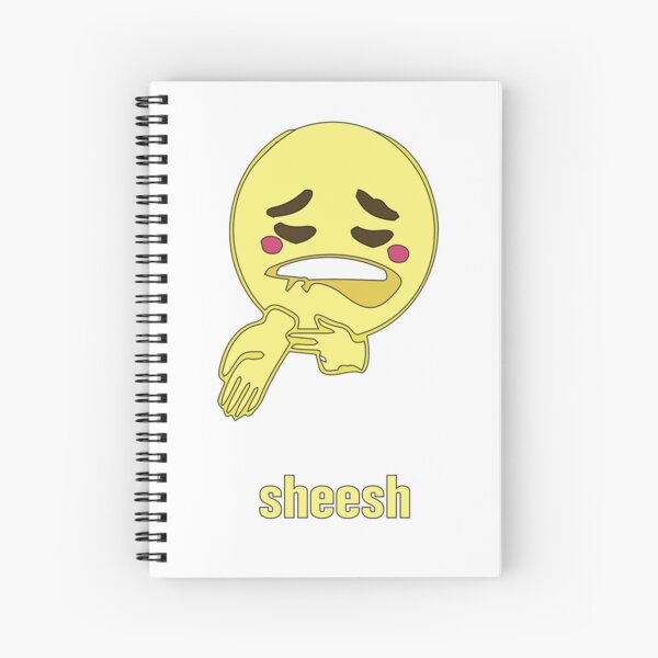 Sheesh Face Sheesh Emoji Biting Lip Emoji Spiral Notebook For Sale By Ainar67 Redbubble