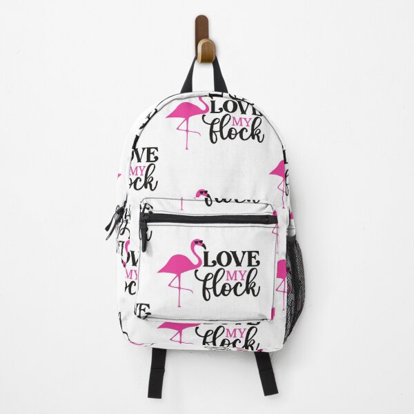 Item preview, Love my Flock Love Flamingo Funny Summer Love Valentine Summer Gift Art Design Happy Life Apparel Essential Motivation Inspiration Joy Mood designed and sold by DesignByHeartUK.