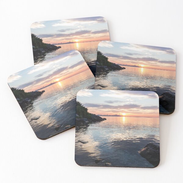 Item preview, Silky Smooth and Transparent - Toronto Sunrise on the Lake designed and sold by Georgia Mizuleva.