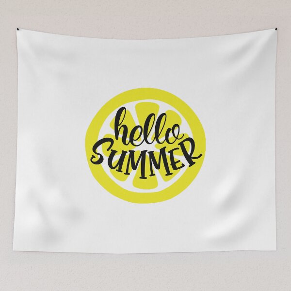 Item preview, Hello Summer Fun Rruits Lemon Juice Fun Funny Swan Love Valentine Summer Gift Art Design Happy Life Apparel Essential Motivation Inspiration Joy Mood  designed and sold by DesignByHeartUK.