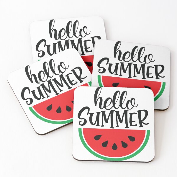 Item preview, Hello Summer watermelon Fun Rruits Juice Fun Funny Swan Love Valentine Summer Gift Art Design Happy Life Apparel Essential Motivation Inspiration Joy Mood  designed and sold by DesignByHeartUK.