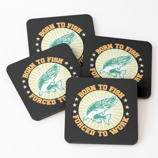 Item preview, Born To Fish Forced To Work - Funny Fishing Quote Saying designed and sold by thecooltable.