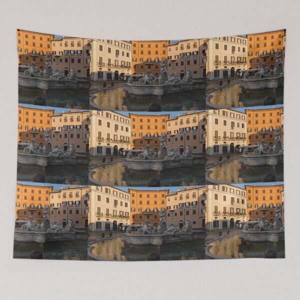 Item preview, Early Morning Warmth - Neptune Fountain on Piazza Navona in Rome, Italy designed and sold by Georgia Mizuleva.