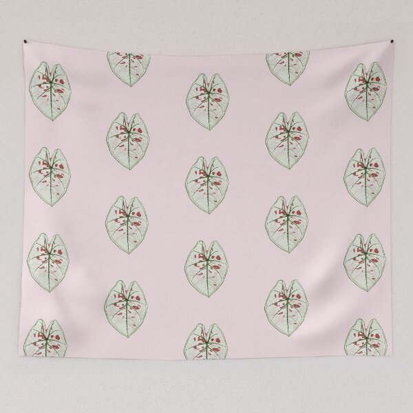 Item preview, Caladium Strawberry Star designed and sold by mooneko.