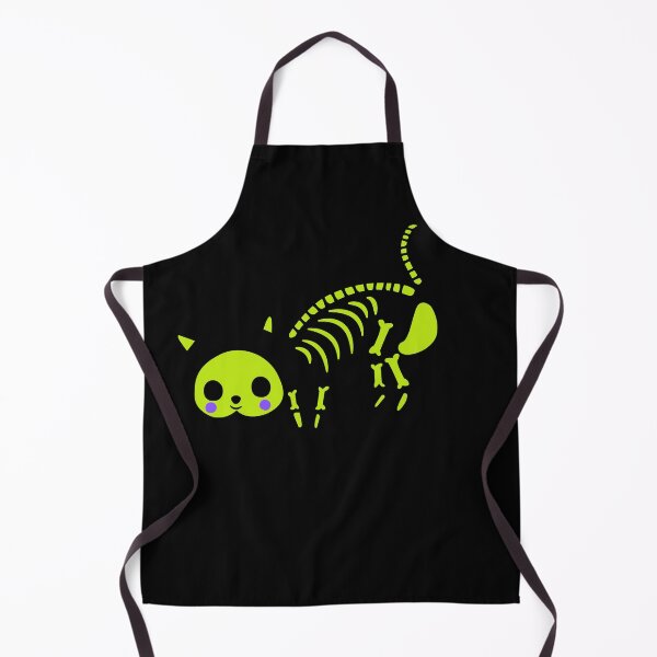 Item preview, Neon Green Skeleton Crouching Kitty Simple Bold Design designed and sold by EarthArtDesigns.