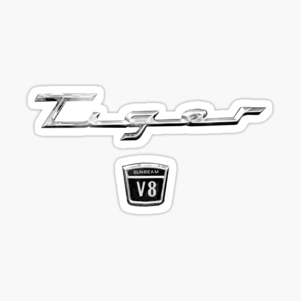 Vista previa del artículo con la obra «Logotipo de coche antiguo Sunbeam Alpine Tiger V8», diseñado y vendido por soitwouldseem.