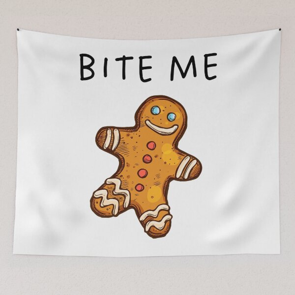 Artikelvorschau, Bite Me Lebkuchenmann Clipart entworfen und verkauft von LiToDesignCo.