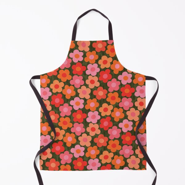 Item preview, Flowerfull on Olive (happy boho retro floral pattern) designed and sold by PaisleyMcNoodle.