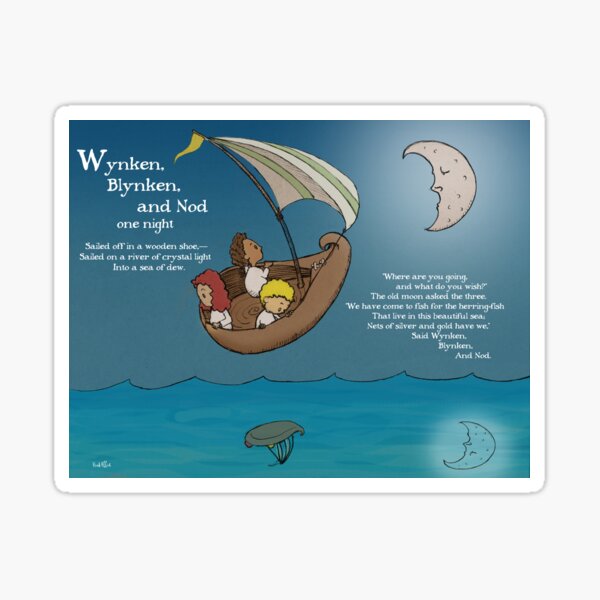 Item preview, Wynken, Blynken, and Nod Poem   designed and sold by RickE.