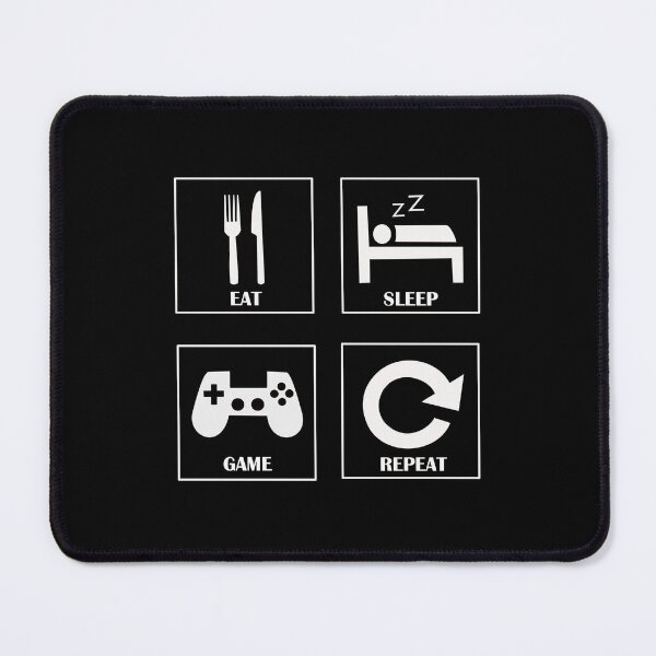Item preview, Funny Eat Sleep Game Repeat Video Gamer Gift Games Lovers  Black theme designed and sold by Panya-Design.