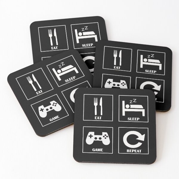 Item preview, Funny Eat Sleep Game Repeat Video Gamer Gift Games Lovers  Black theme designed and sold by Panya-Design.