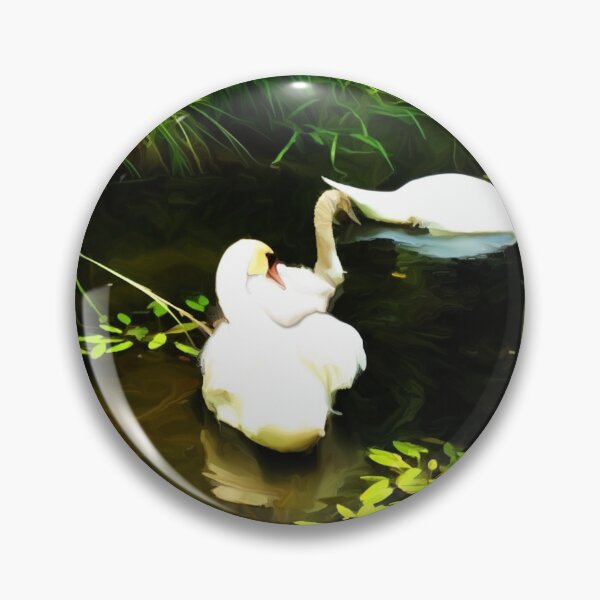Item preview, Swan Family and Spring Flowers Oil Painting 2 designed and sold by Zurickdesigns.
