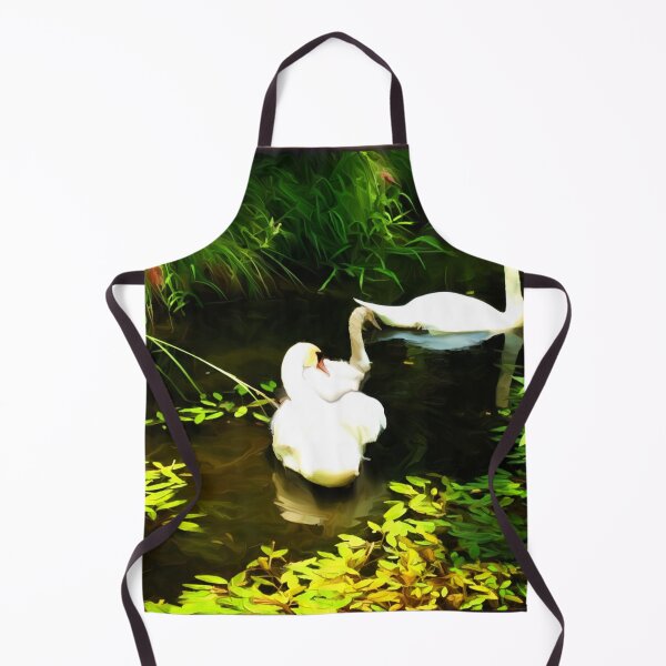 Item preview, Swan Family and Spring Flowers Oil Painting 2 designed and sold by Zurickdesigns.