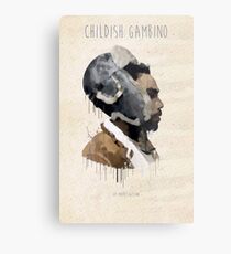 Childish Gambino Droplet Metal Print