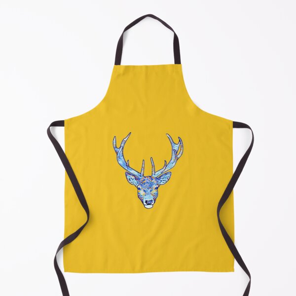 Item preview, Blue deer antlers on yellow designed and sold by Ninaeva.