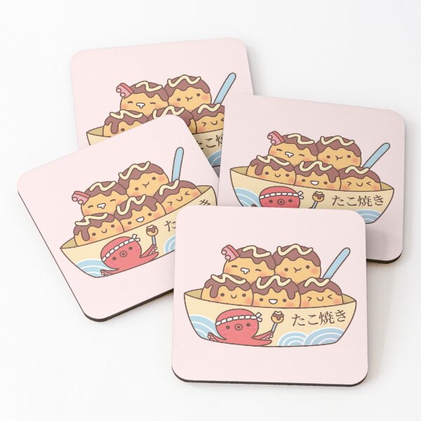 Item preview, Kawaii Japanese Food Takoyaki Octopus Balls designed and sold by rustydoodle.