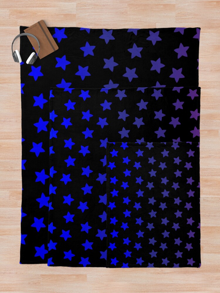 Thumbnail 5 of 6, Throw Blanket, Colorful Stars designed and sold by SabinesWorld.