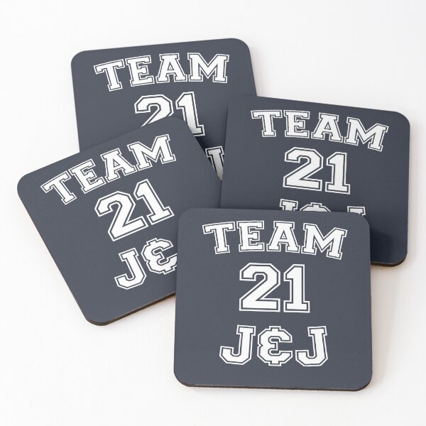 Item preview, Vaccine pride: Team J&J (white college/varsity jersey typeface) designed and sold by Ofeefee.